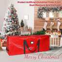 Large Christmas Tree Storage Bags Heavy Duty Tree Bags Holiday Storage Bags Protects From Moisture Or Dust,Alternative To Xmas Tree Storage Box (Red, 7.5 Ft)