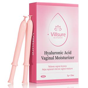 Villsure Hyaluronic Acid Vaginal Moisturizer for Women pH Balance Support Vaginal Care Gel Helps Relieve Dryness & Support Vaginal Health Fragrance-Free