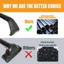 Zorik Heavy Duty Roof Rack Cross Bars for Jeep Wrangler JK JL & Gladiator JT 4-Door (2007-2025), 220LB Capacity Aluminum Cargo Carrier for Roof Top Tent, Kayak, Canoe, No-Drill Hard Top Installation