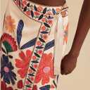 Womens Summer Wrap Midi Skirt Adjustable Ties High Waist A Line Casual Beach Boho Skirts Long Flared Floral Skirts(Red,S)