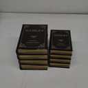 2 Pack Decorative Book Boxes Wooden Antique Book Decorations Vintage Book Storage Box, (Style B)