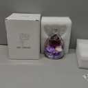 Gifts for Women Preserved Rose Forever Flower Eternal Roses in Glass Angel Figurines Fresh Flowers for Delivery Prime Mothers Day Birthday Gift for Mom Her Wife Grandma on Valentines Day Anniversary (Purple)