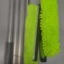 67'' Window Squeegee Cleaner Tool with Extension Pole, 2-in-1 Squeegee for Window Cleaning Kit with Scrubber and Rotating Head, 2 Blade 2 Scrubber for Indoor & Outdoor High Windows