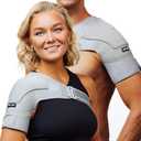 ZENKEYZ Shoulder Brace for Women & Men, Torn Rotator Cuff Shoulder Support, Neoprene Shoulders Compression Sleeve - Injury Pain Relief Arm Sleeves for Men & Women, Left & Right (Gray, Small/Medium)