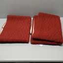 COSY HOMEER 60x24Inch/35X24Inch Kitchen Rugs Sets Non-Slip Washable Kitchen Mats for Floor Polypropylene Absorbent Kitchen Runner for Kitchen Sink Hallway Entryway(Red) (24"x35"+24"x60")