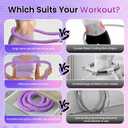Upgraded Weighted Hoop for Adults - 3.3lb Soft Spring Fitness Hoop for Weight Loss - Foldable Exercise Hoop for Beginners & Home Travel Use