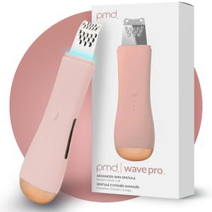 PMD Wave Pro - Professional-Grade Advanced Skin Spatula - Extract, Infuse, & Lift - SonicGlow Vibration and E-Wave Technology - Clear Pores, Blackheads, & Whiteheads (Blush)