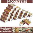 60PCS Blank Matches Containers 2.24 x 1.42 x 0.59 inches Vintage Storage Match Boxes DIY Match Holder with Double-Sided Stickers for Wedding Bridal Baby Shower Party Favor(No Matches)