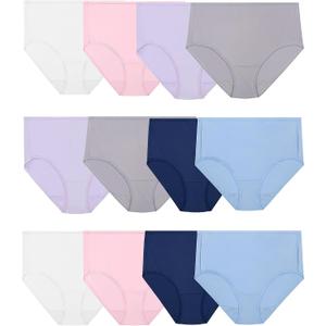 Fruit of the Loom Women's Lightweight Microfiber Underwear, Smooth Under Clothes Size 6