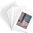 ZBEIVAN 11x14 White Picture Mats with Core Bevel Cut Frame Mattes for 8x10 Pictures with Backing Bags - Pack of 12