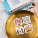 BAOFALI Stamp Puncher 1.5x1.5inch Large Square Postage Stamp Punch |Stamp Hole Puncher| Scalloped Rectangle Lever Action Paper Punches for Crafting Scrapbooking DIY Card Making Arts Crafts Supplies