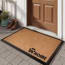 Dirt Trapping Outdoor Welcome Mats, 24x35 Durable Non-Slip Door Mat Outside Entrance, Low Profile Easy Clean Doormat for Patio Porch Front Indoor Entryway, Brown