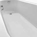 16" x 40" Non Slip Bathtub Mat with Drain Cut Out Non Skid Safety Bath Mat Adhesive Peel and Stick Bath Tub Mat Arc Angle PEVA Tub Anti Slip Stickers for Shower Floor Wet Areas(Transparent)