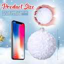 Threan 6 Pcs 3.93'' White Ball Christmas Ornaments Large Glitter Christmas Ball Ornament Sequin Foam Hanging Decorations for Xmas Wedding Party Holiday Decor