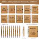 40 Pcs Employee Appreciation Gifts Bulk - 20 Sets of Inspirational Notebooks with Motivational Pens, Small Notepads for Coworkers, Office Staff, Team, Volunteer, Nurse, Teachers, Thank You Gifts