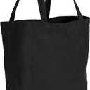 Rothco Canvas Camo And Solid Tote Bag - Casual Tote Reusable Grocery Bag for Work and More (Black)