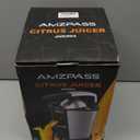 Electric Orange Juicer, Citrus Juicer Squeezer with 2 Cones and Soft Grip Handle for Effortless Juicing, Stainless Steel Quiet Orange Juice Extractor Machines for Lime Grapefruit Lemon (Black)