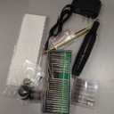 108 Pcs Engraving Tool Kit, Multi-Functional Electric Corded Micro Engraver Etching Pen DIY Rotary Tool for Jewelry Glass Wood Metal Plastic with Scriber, 82 Accessories and 24 Stencils - Black