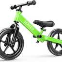 SEREED Toddler Balance Bike 2 Year Old, No Pedal Kids Toy Bike for 25 Years Old, ToolFree Adjustment, Gift for 23 Boys Girls, Customize Plate with 3pcs Stickers (Green)