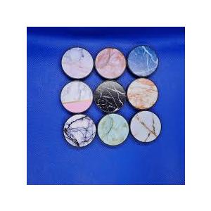 6 Pieces Cell Phone Grip Holder Colorful Collapsible Phone Holder Self-Adhesive Sublimation Phone Holders for Smartphone and Tablets (Marble