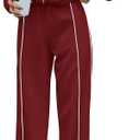 BTFBM Women's Two Piece Tracksuit Spring 2026 Long Sleeve Zip Up Sweatshirt Long Pants Outfits Jogger Sweatsuit Sets (Red, M)