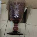 6 Pack Vintage Embossed Glass Goblets  10oz Colored Wine Glasses with Relief Pattern, Thick Glassware for Red Wine, Water, Cocktails  Original Color, Never Fades, Dishwasher Safe (Wine Red)