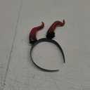 Devil Horns Headband for Women & Men- Red Halloween Hairband, Cosplay Costume Horn Hair Hoop, Gothic Devil Horn Hair Accessory for Halloween Parties, Rave, Cosplay (Red)