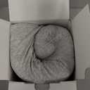 5 STARS UNITED Knee Pillow for Back Sleeping  Memory Foam Cushion for Sciatica Pain Relief  Under Leg Support for Sleeping on Back  Large Half Moon Bolster for Bed, Natural Gray with Cotton Cover