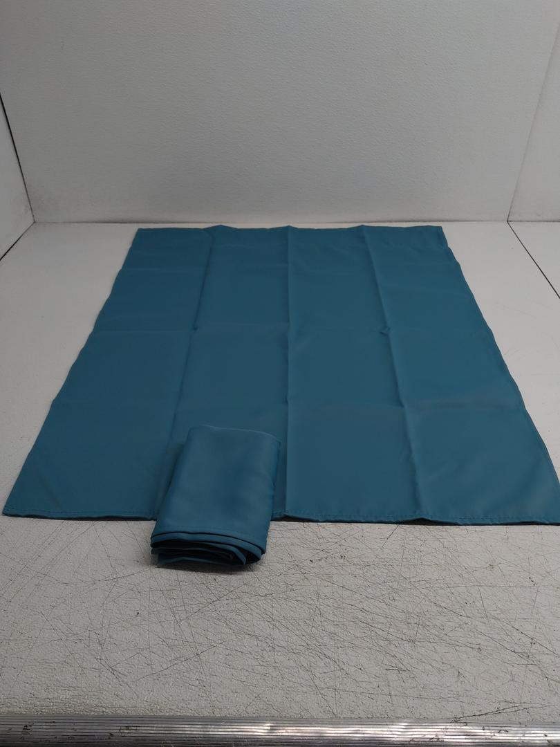 Stone Blue Room Darkening Curtains for Bedroom Living Room 45 Inch Length 2 Panels Set, Soft Solid Thermal Insulated Rod Pocket Short Curtains Drapes, 2PCS Each 40" Wx45 L