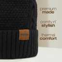 WOOH Womens Beanies for Winter,Knit Hat with Faux Fur Pom Pom Beanie for Women,Warm Fleece Lined,Less Static