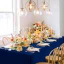 sancua Navy Blue Tablecloths for 6 Foot Rectangle Tables, 6 Pack - 60x102 Inch - Washable Fabric Cloth Table Cloth, Reusable Polyester Table Covers for Wedding Party, Banquet, Independence Day