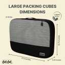 Large Packing Cubes for Travel - 5pc Packing Cubes for Suitcases - Lightweight Luggage Organizer Bags (Non-Compression)