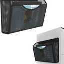 Vdamu 1-Tier Magnetic File Holder - No Drilling Installation File Organizer, Large Capacity Magnetic File Holder for Refrigerator, File Cabinets, Whiteboard, Office, Kitchen (Black)