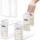 Ugotfeels Breastmilk Storage Container with Freezer Flattener Kit to Flatten Standing Breast Milk Bags in Organizer Bins Save Refrigerator Space(2 Pack)