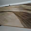 Textured Abstract Wall Decor with Framed Brown Canvas Art Gold Accents Modern Large Artwork for Bedroom Living Room 29x58 Inch