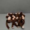 Chivao Set of 4 Stuffed Monkey Hanging Stuffed Animal Monkey Plush Toy Large Animal with Loop for Gifts Favors (20 Inch, Dark Brown)