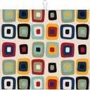 Mid Century Modern Retro Dish Drying Mat for Kitchen Counter Vintage Decorative Dish Drainer Rack Mats Washable Absorbent Reversible Microfiber Drying Pad Kitchen Accessories 18"x24"