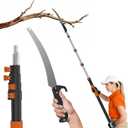 AgiiMan 26FT Reach Pole Saws for Tree Trimming, Pole Saw with 5-20FT Telescoping Extension Pole, Pruning Saw with 19" 3X Detachable Saw, Non-Slip Handle, Tree Trimmer for Garden Palms Shrubs