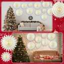 TaoBary Paper Snowflake Garland Banner Winter Christmas Decoration Hanging 3D Paper Snowflake Garland Neutral Wonderland Decorations for Windows Fireplace Mantle Shelf Wall Holiday Party Supplies