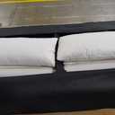 KEIKI 55" Velvet Loveseats Sleeper Sofa with 2 Arm Pocket and 4 Solid Metal Legs, Modern Style 2-Seater Couch with Tufted Back and Seat, Easy Assembly, for Apartment, Living Room and Bedroom, White