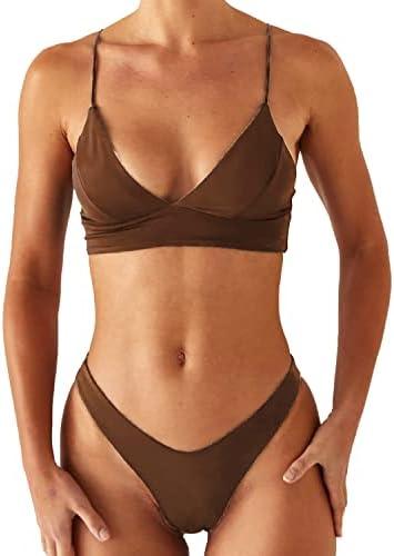 Rajputana Womens Bikini Black Push Up Brazilian Two Piece Swimsuit, M