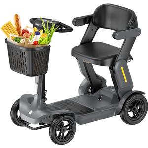 Paiseec S3 Foldable Mobility Scooter for Adults, Seniors - 25 Miles Range, 6 mph, Lightweight Mobility Scooter for Travel, Improved Safety, Large Wheels for Outdoor, LED Headlight, Basket