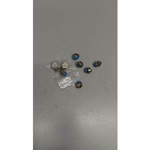 6 Pcs 10mm/0.39" Mini No Sew Buttons Anti-Exposure Fixed Brooches Fasteners Pins Detachable Reusable,for Many Styles of Clothes, (Blue)
