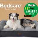 Bedsure SupportMax™ XL Orthopedic Dog Beds Large Sized Dog - Extra Thick Supportive Dogs Couch with Waterproof Washable Cover, Extra Large Comfort Pet Sofa with Soft Sherpa & Nonskid Bottom, Grey, 42"