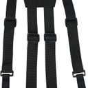 KUNN Tactical Suspenders Police Duty Belt Harness for Men,1.5 Inch Adjustable Tool Belt Suspender with 4 Loop Attachments,Black
