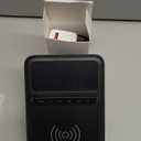 AFK Wireless Charging Station with Bluetooth Speaker and Alarm Clock, Wireless Charger Compatible with iPhone, Android Phones(Black)