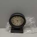 NIKKY HOME Mantel Clock, Retro Desk Clock Silent-Non-Ticking Battery Operated Wooden Mantel Clock for Living Room, Bedroom, Shelf Decoration, Fireplace, Farmhouse Decor