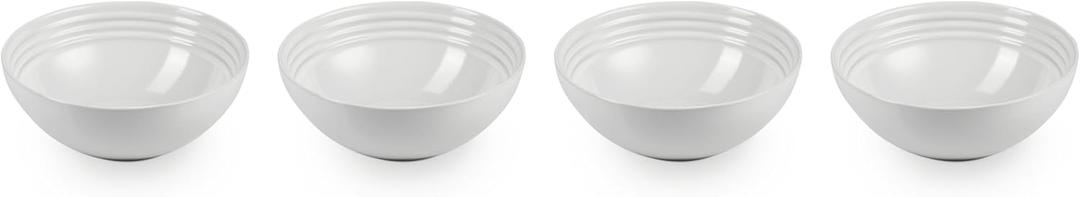 Le Creuset Stoneware Set of 4 Soup Bowls, 22 oz. (6.25") each, White