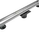 Neodrain 28-Inch Linear Shower Drain with Tile Insert Grate, Professional Brushed 304 Stainless Steel Rectangle Shower Floor Drain Manufacturer, Linear Drain with Shower Drain Base