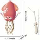 Magic Dancing Octopus Toy - Smart Obstacle-Dodging Robot with LED Light Show & Music, USB Rechargeable Tummy Time Squid Toy for Babies | Electric Crawling Octopus | Interactive Gift for Kids 3+ (Pink)